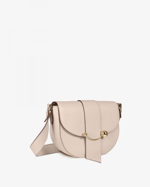 Women's Strathberry Crescent Crossbody Bags Beige | 3274651-RS