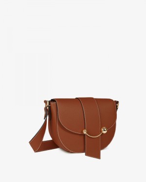 Women's Strathberry Crescent Crossbody Bags Brown | 1028697-QD