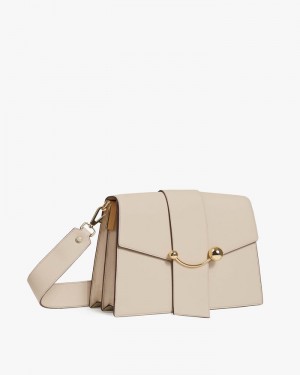 Women's Strathberry Crescent Shoulder Bags Beige | 1564983-YF