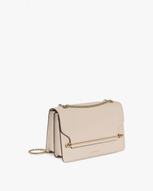 Women's Strathberry East/West Crossbody Bags Beige | 6574293-FM