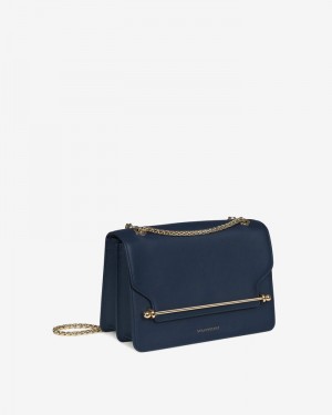 Women's Strathberry East/West Crossbody Bags Navy | 4853612-ZH