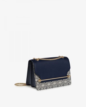 Women's Strathberry East/West Crossbody Bags Navy | 3176052-GL