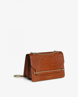 Women's Strathberry East/West Crossbody Bags Brown | 1358924-DO