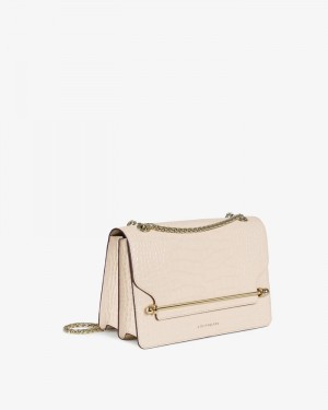 Women's Strathberry East/West Crossbody Bags Beige / Cream | 1054387-XB