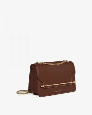 Women's Strathberry East/West Crossbody Bags Brown | 1398542-RJ