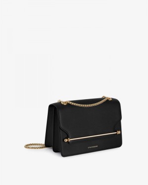 Women's Strathberry East/West Crossbody Bags Black | 6937824-MB