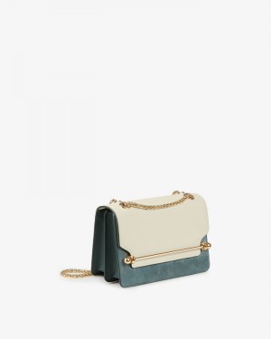 Women's Strathberry East/West Mini Crossbody Bags Blue / Green / Beige | 3647251-FZ