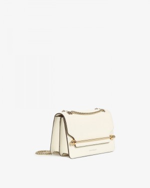 Women's Strathberry East/West Mini Crossbody Bags Cream | 6870314-MN