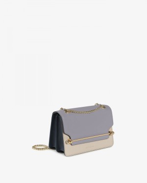 Women's Strathberry East/West Mini Crossbody Bags Grey / Navy | 7539182-GI