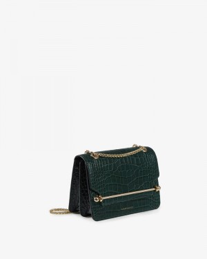 Women's Strathberry East/West Mini Crossbody Bags Green | 0985642-PN