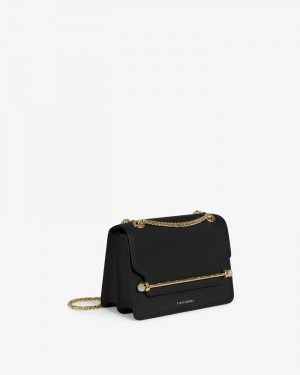 Women's Strathberry East/West Mini Crossbody Bags Black | 2659170-AH