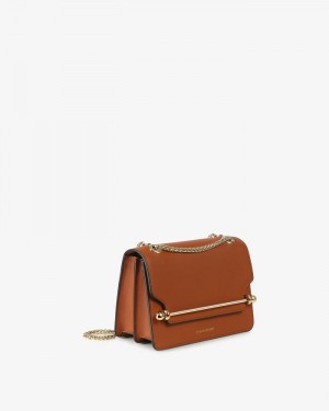 Women's Strathberry East/West Mini Crossbody Bags Brown | 1208437-CI