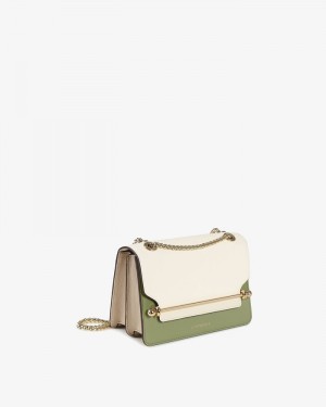 Women's Strathberry East/West Mini Shoulder Bags White | 0865149-FD