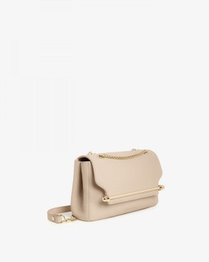 Women's Strathberry East/West Mini Sof Shoulder Bags Beige | 9326187-VE