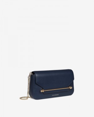 Women's Strathberry East/West Omni Crossbody Bags Navy | 1580762-YC