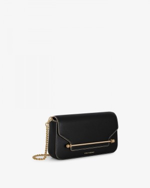 Women's Strathberry East/West Omni Crossbody Bags Black | 3128674-NO