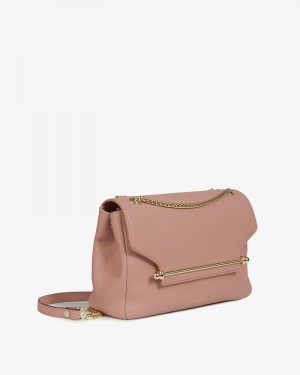 Women's Strathberry East/West Soft Crossbody Bags Pink | 5284701-FN