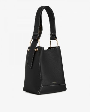 Women's Strathberry Lana Midi Bucket Bags Black | 1526970-ZS