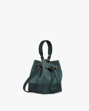 Women's Strathberry Lana Osette Bucket Bags Green | 2461539-JK