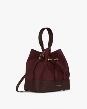 Women's Strathberry Lana Osette Mid handbag Burgundy | 4728365-XE