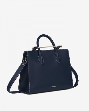 Women's Strathberry Midi Tote Bags Navy | 2807416-VL