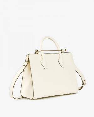 Women's Strathberry Midi handbag Cream | 1954670-XS