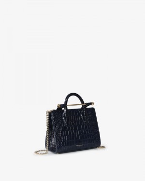 Women's Strathberry Midi handbag Navy | 9163548-XC