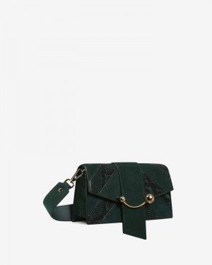 Women's Strathberry Mini Crescent Shoulder Bags Green | 3820467-CQ