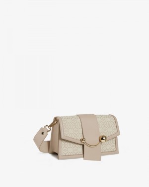 Women's Strathberry Mini Crescent Shoulder Bags Beige | 5904768-ZO