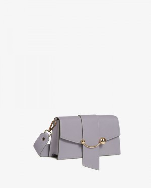 Women's Strathberry Mini Crescent Shoulder Bags Grey | 0187943-VJ