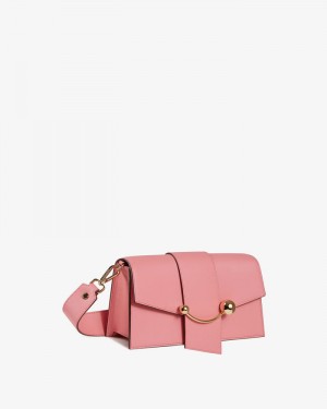 Women's Strathberry Mini Crescent Shoulder Bags Pink | 5419867-HS