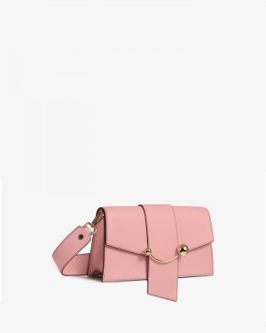 Women's Strathberry Mini Crescent Shoulder Bags Pink | 8205964-VC