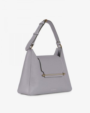 Women's Strathberry Multrees Midi Hobo handbag Grey | 3625740-YR