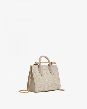 Women's Strathberry Nano Tote Bags Beige | 6942358-VB