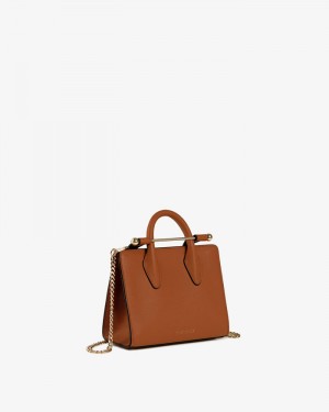 Women's Strathberry Nano Tote Bags Brown | 1743590-UT