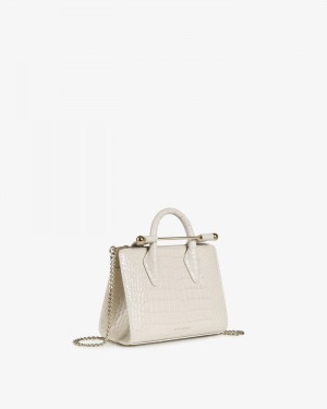 Women's Strathberry Nano Tote Bags Cream | 7490123-QB