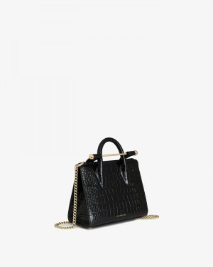 Women's Strathberry Nano handbag Black | 3071492-WI