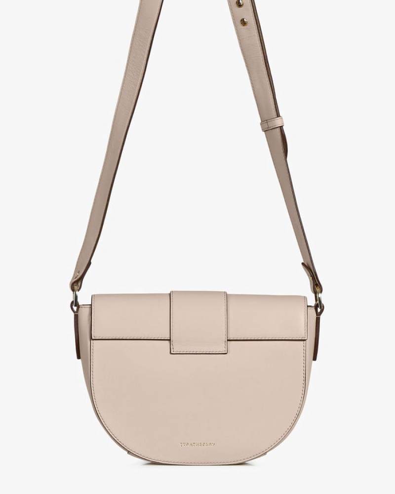 Women's Strathberry Crescent Crossbody Bags Beige | 3274651-RS