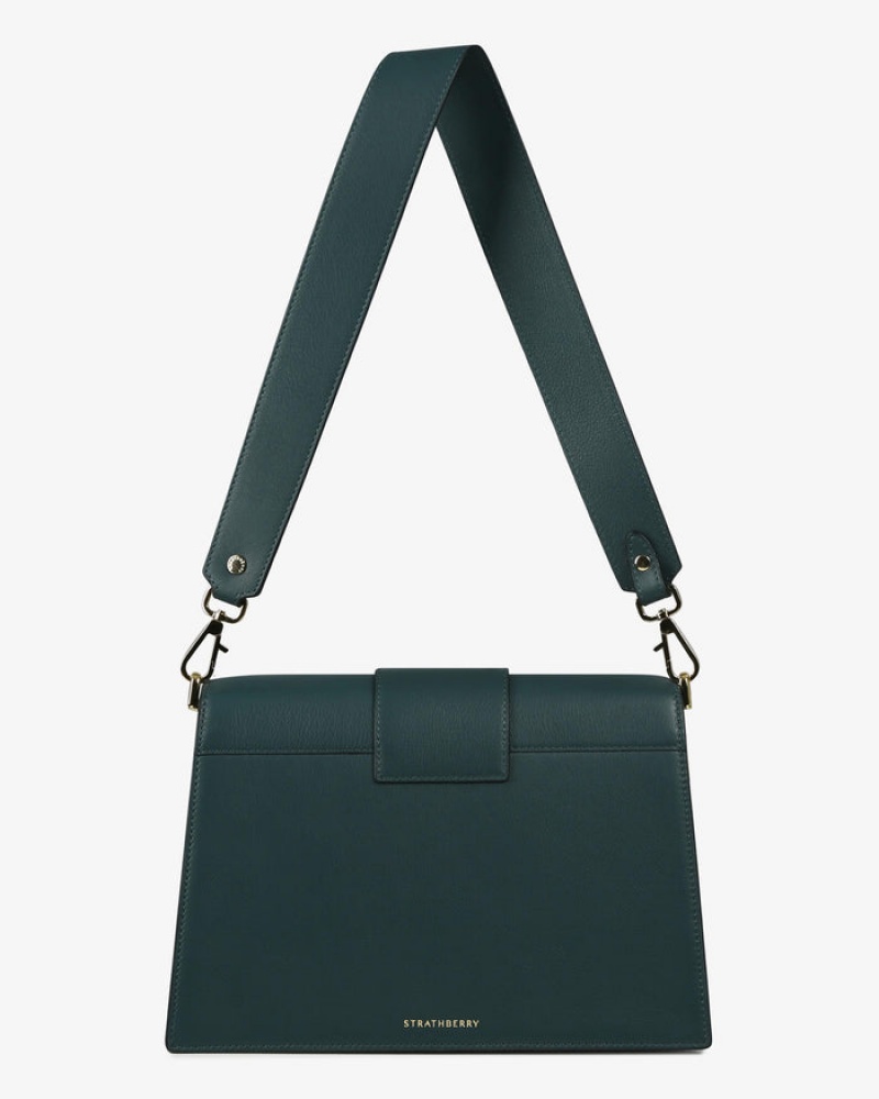 Women's Strathberry Crescent Shoulder Bags Green | 3917452-AF