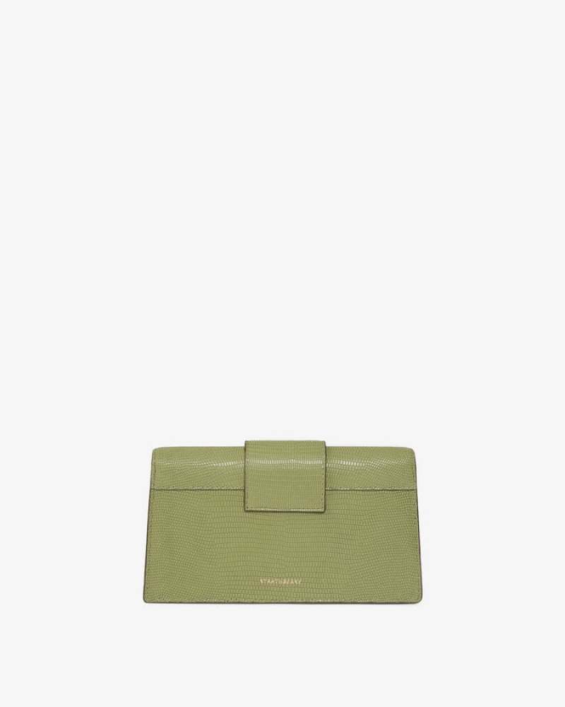 Women's Strathberry Crescent on a Chain Crossbody Bags Green | 1092687-GX