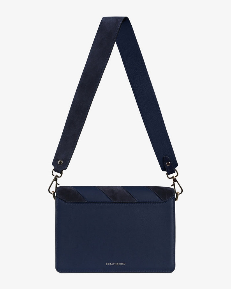 Women's Strathberry East/Wes Crossbody Bags Navy | 2413790-LX