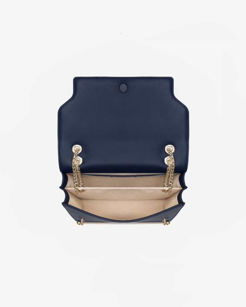 Women's Strathberry East/West Crossbody Bags Navy | 4853612-ZH