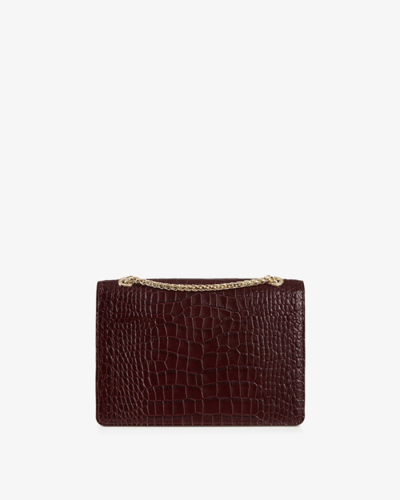 Women's Strathberry East/West Crossbody Bags Burgundy | 9264835-IL