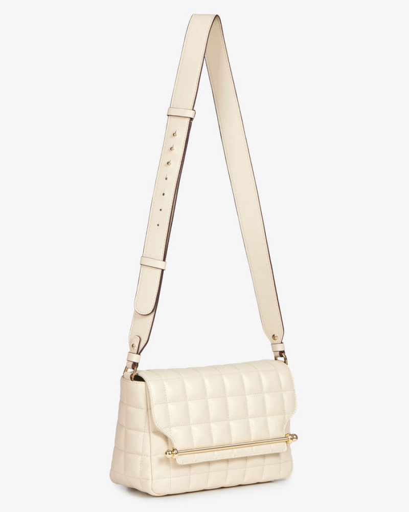 Women's Strathberry East/West Quilting Crossbody Bags Beige | 0852496-ES