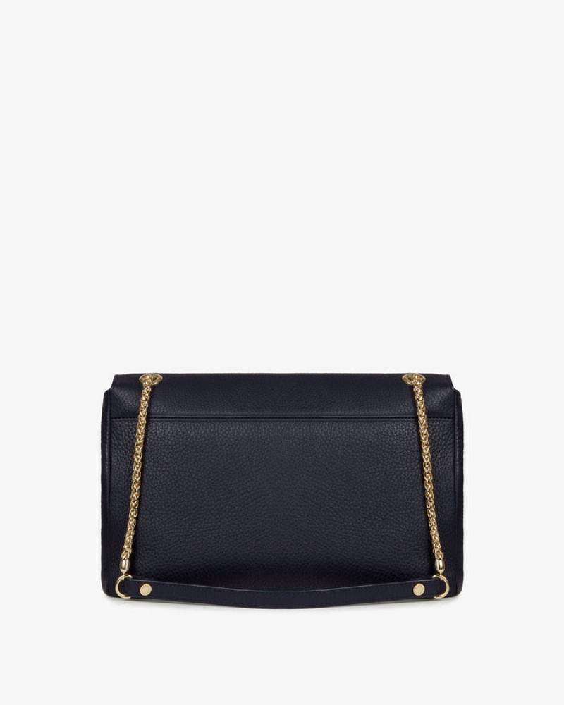 Women's Strathberry East/West Soft Crossbody Bags Navy | 1706358-CI