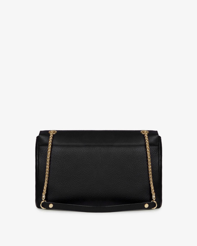 Women's Strathberry East/West Soft Crossbody Bags Black | 0395621-WB