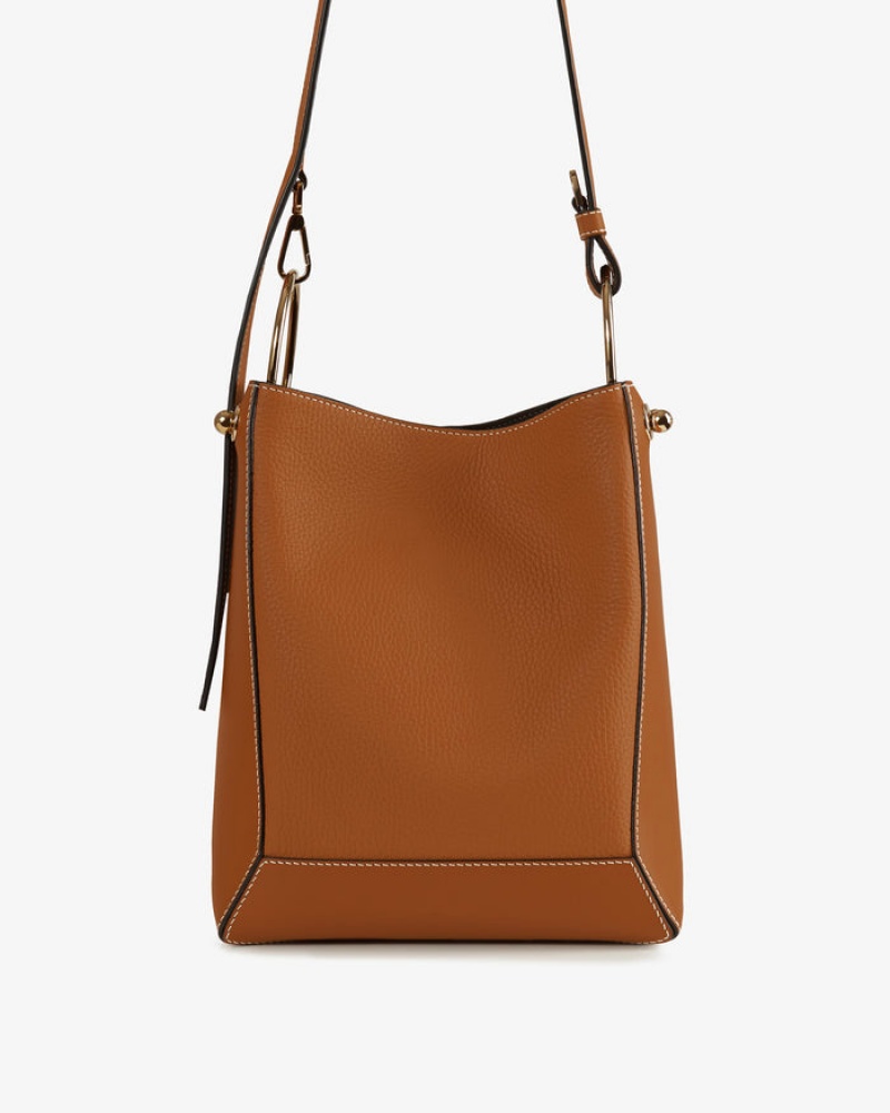 Women's Strathberry Lana Midi Bucket Bags Brown | 7148352-CJ