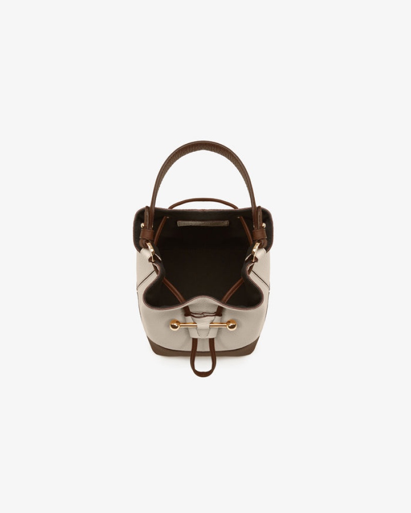 Women's Strathberry Lana Osette Bucket Bags Beige / Brown | 4035918-LG