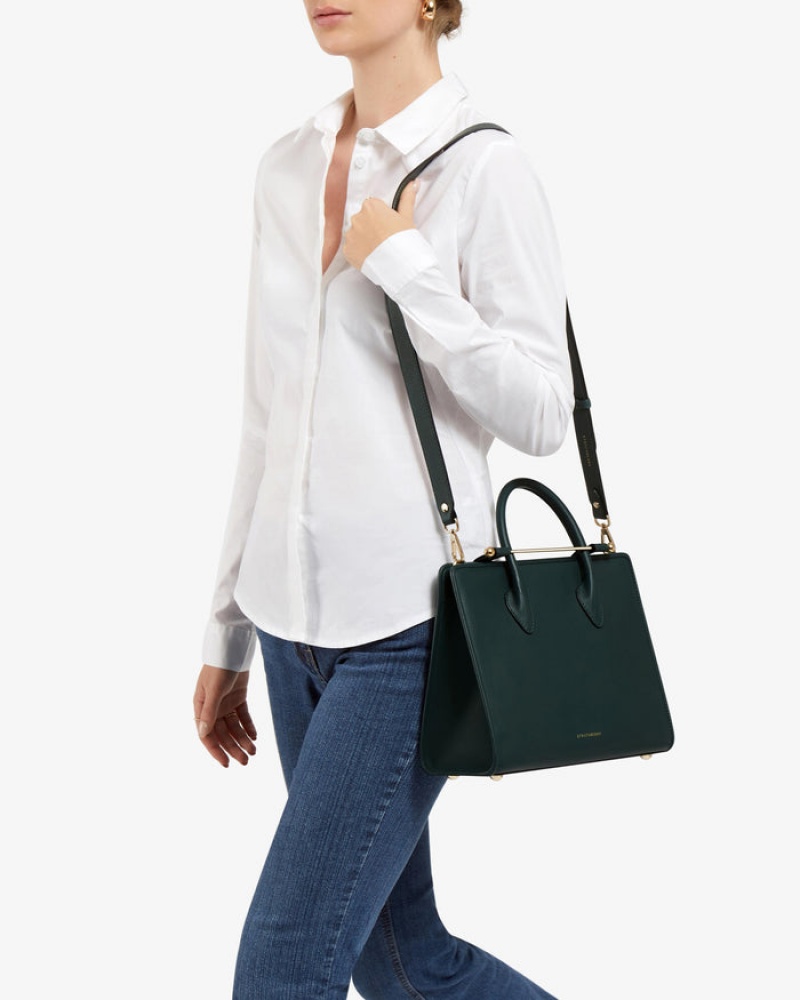 Women's Strathberry Midi Tote Bags Green | 0849613-EN