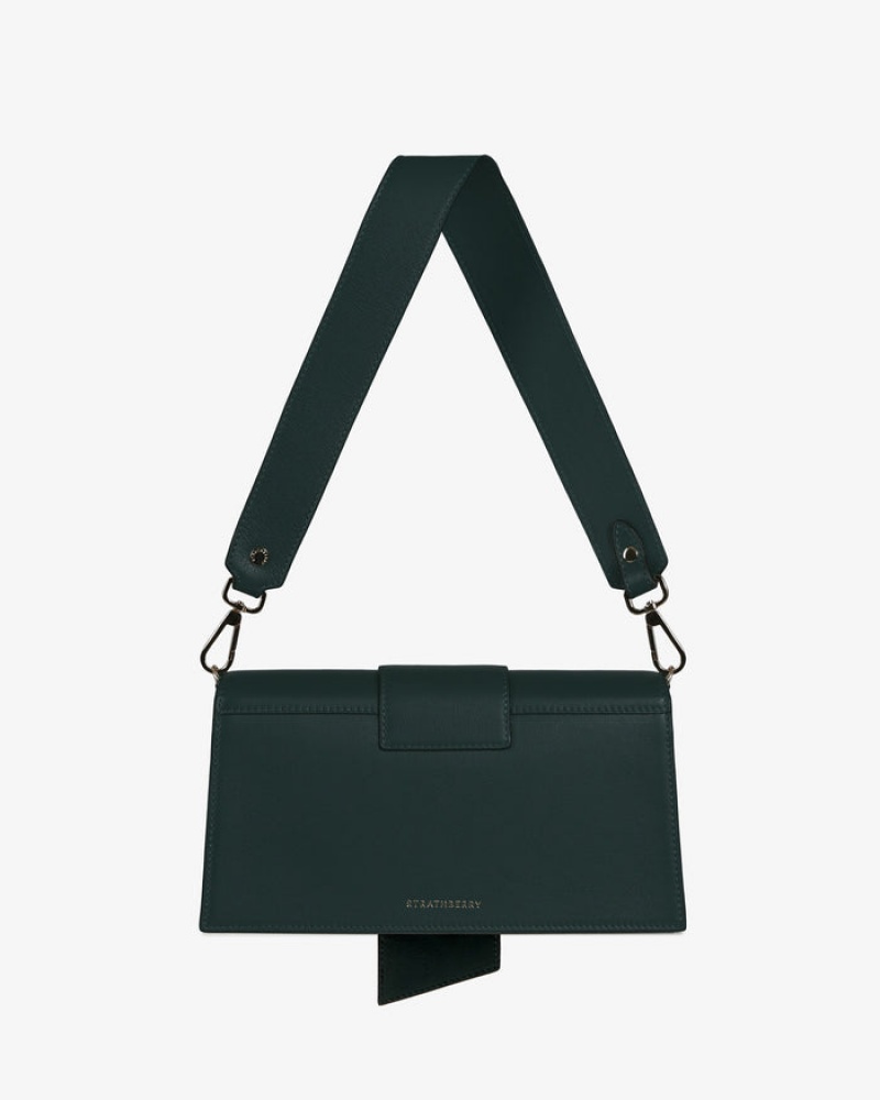 Women's Strathberry Mini Crescent Shoulder Bags Green | 1859642-EO